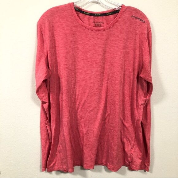 Brooks Men's Red Long Sleeve Lightweight Shirt - Picture 1 of 8
